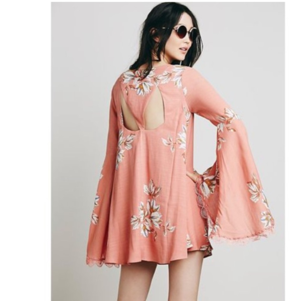 Free people wanderer mini boho dress preowned S - Picture 2 of 12